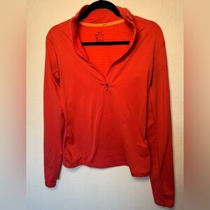 Nike Pro | Dry-fit orange 1/2 zip pullover M